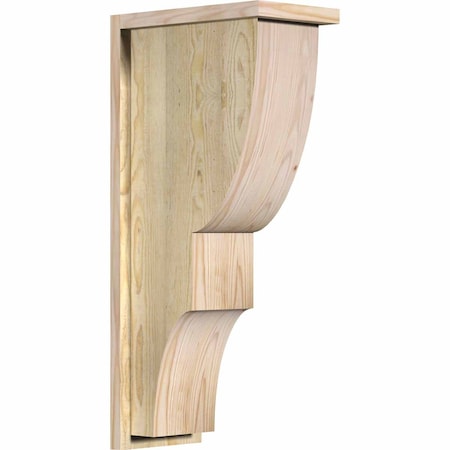 Ekena Millwork Ridgewood Rough Sawn Corbel w/Backplate, Douglas Fir, 8"W x 14"D x 30"H COR08X14X30RID01RDF